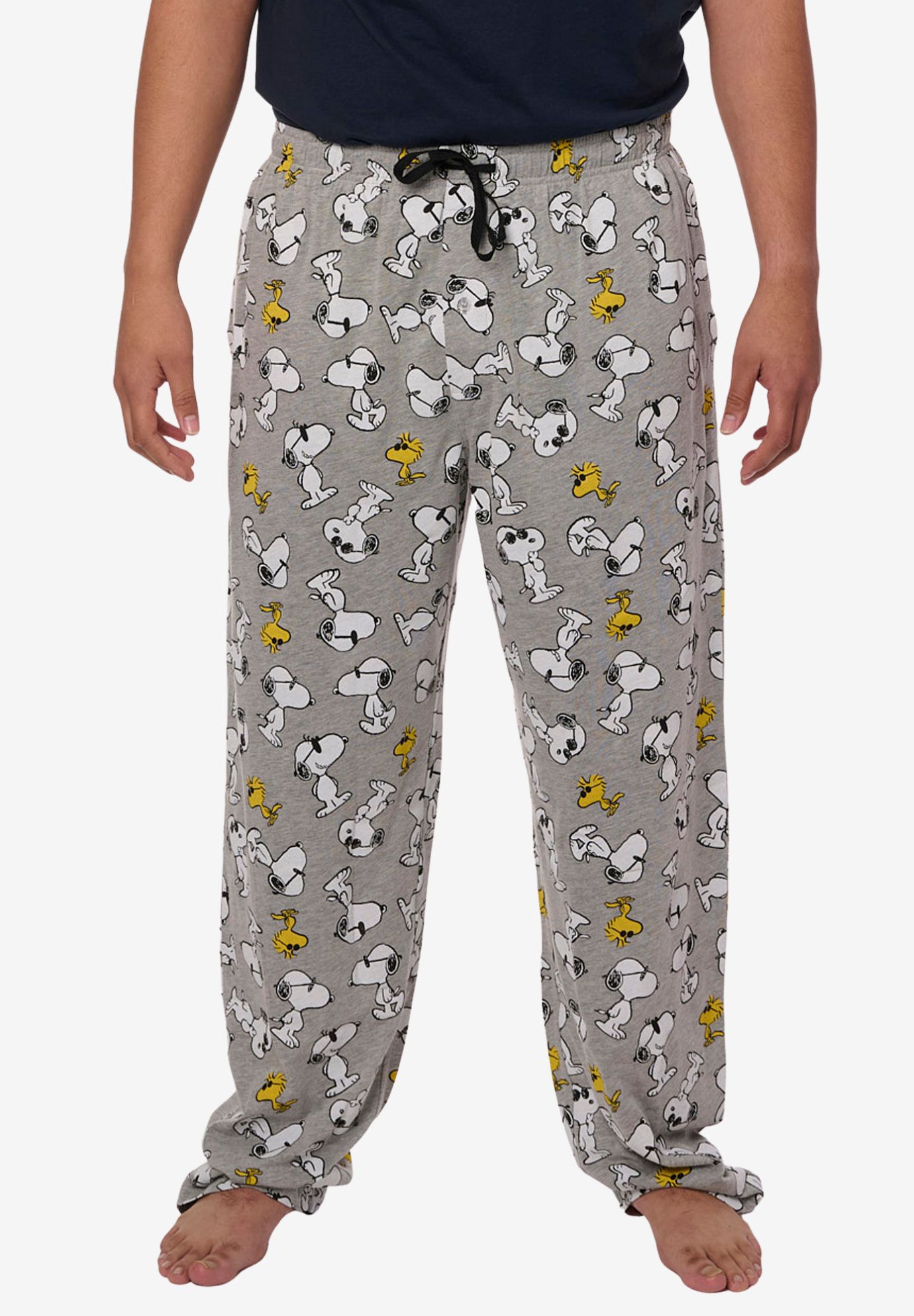 Peanuts Snoopy Pajama Pants Lounge Wear Woodstock, GRAY, hi-res image number 0