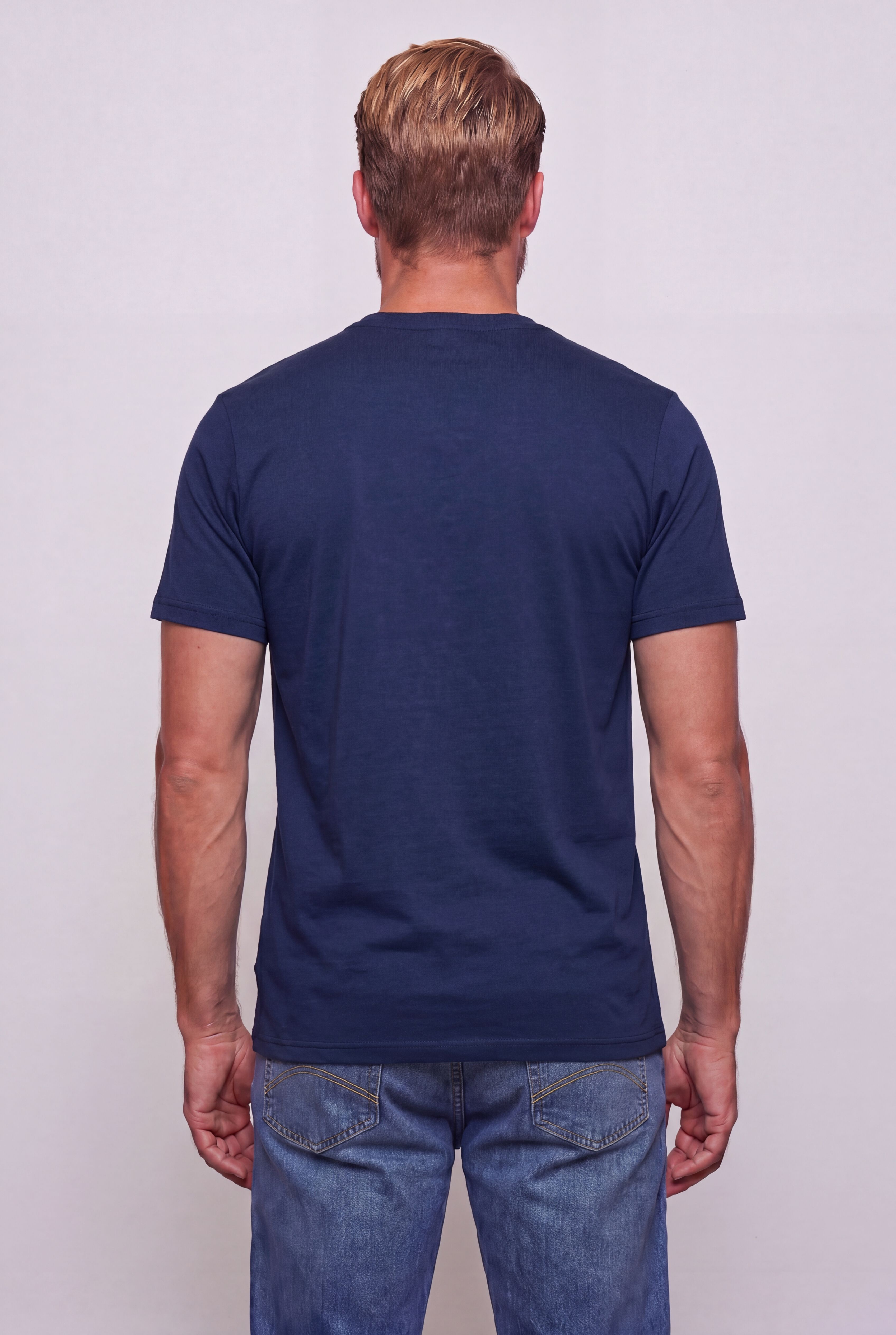 The Ultra-Light No Pocket Tee, NAVY, alternate image number 2
