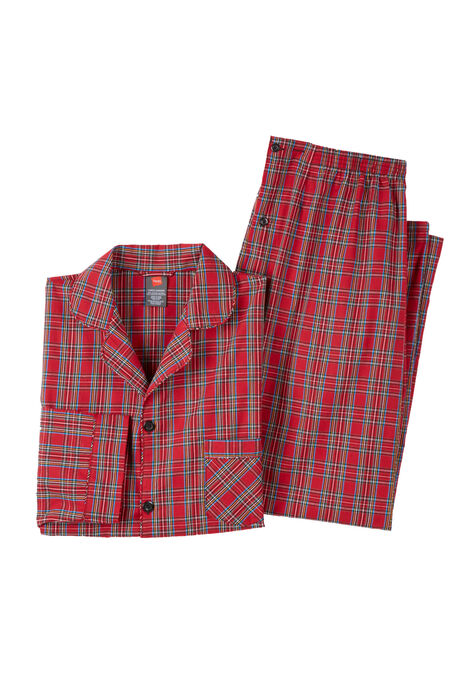 Hanes® Woven Pajamas, RED PLAID, hi-res image number null