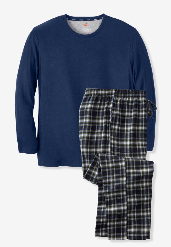 Flannel PJ Set, NAVY MULTI PLAID, hi-res image number null