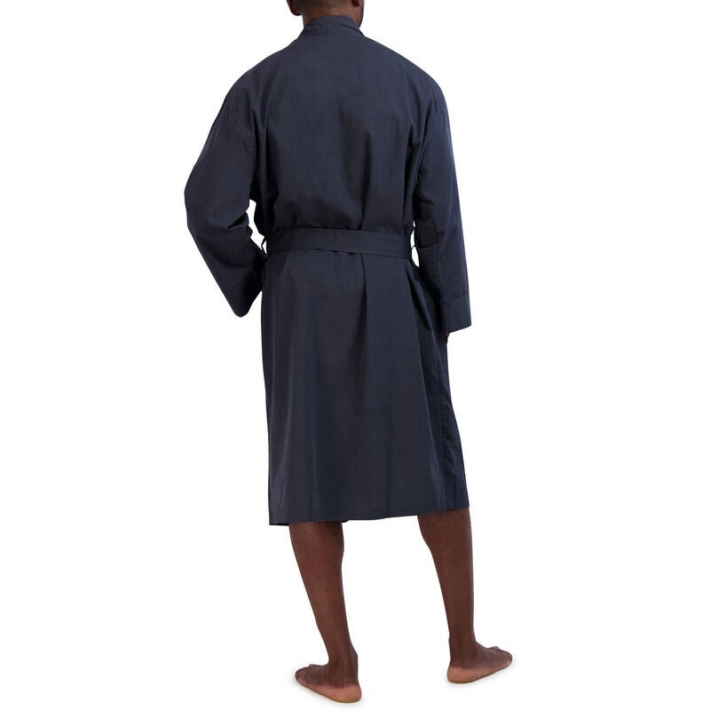 Shawl Collar Robe, BLACK, on-hover image number 1