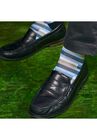 The Blue Cary (Blue Broken Lines) Socks, , on-hover image number 1