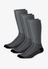 Full Length Cushioned Crew Socks 3-Pack, HEATHER CHARCOAL, hi-res image number 0