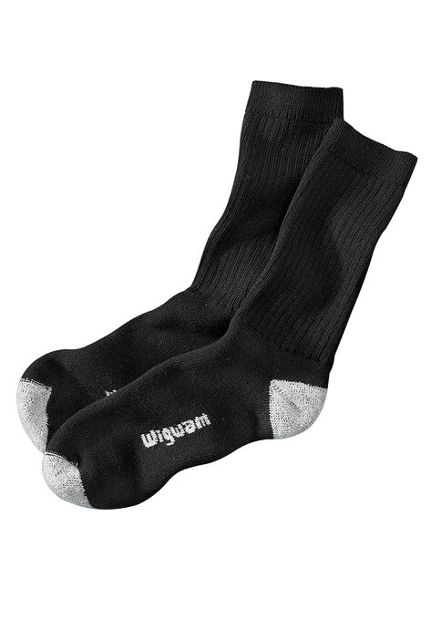 Wigwam® 2-Pack Diabetic Crew Socks, BLACK, hi-res image number null