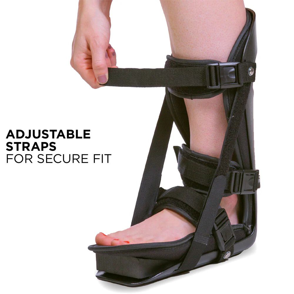 Plantar Fasciitis Night Splint Boot, BLACK, alternate image number 2