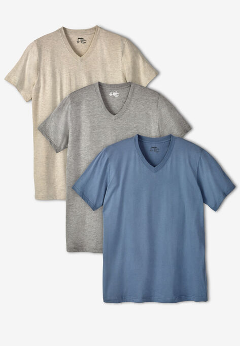 Cotton V-Neck Undershirt 3-Pack, ASSORTED COLORS, hi-res image number null
