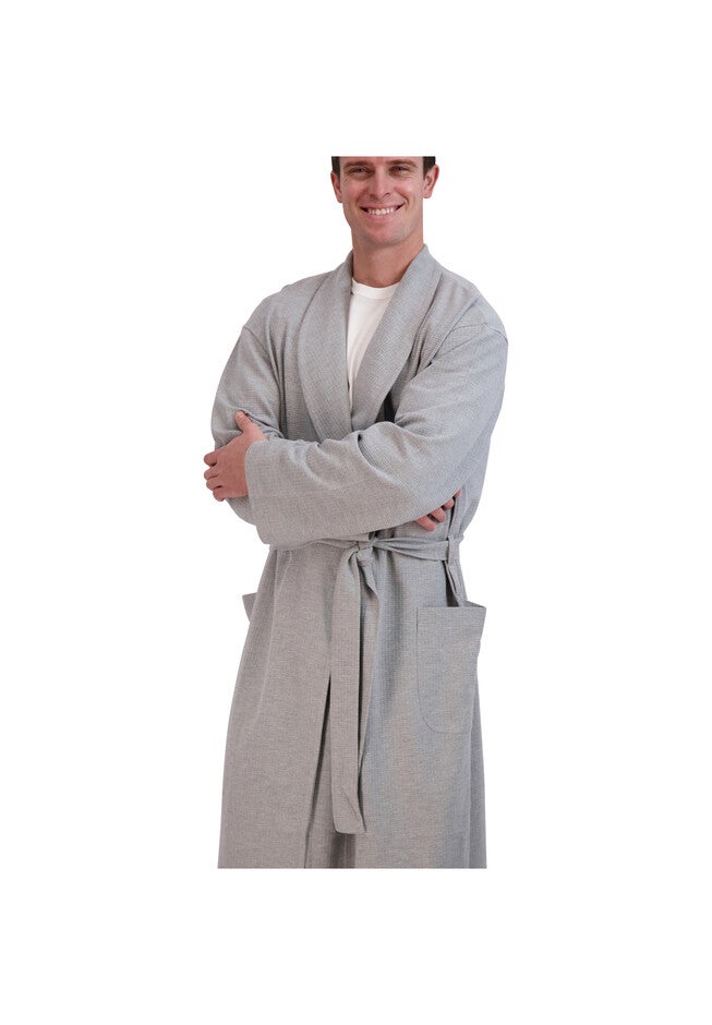 Hanes Men's Tall Waffle Knit Robe, , alternate image number 2