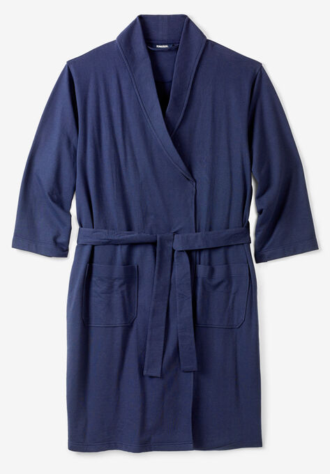Lightweight Terry Robe, NAVY, hi-res image number null