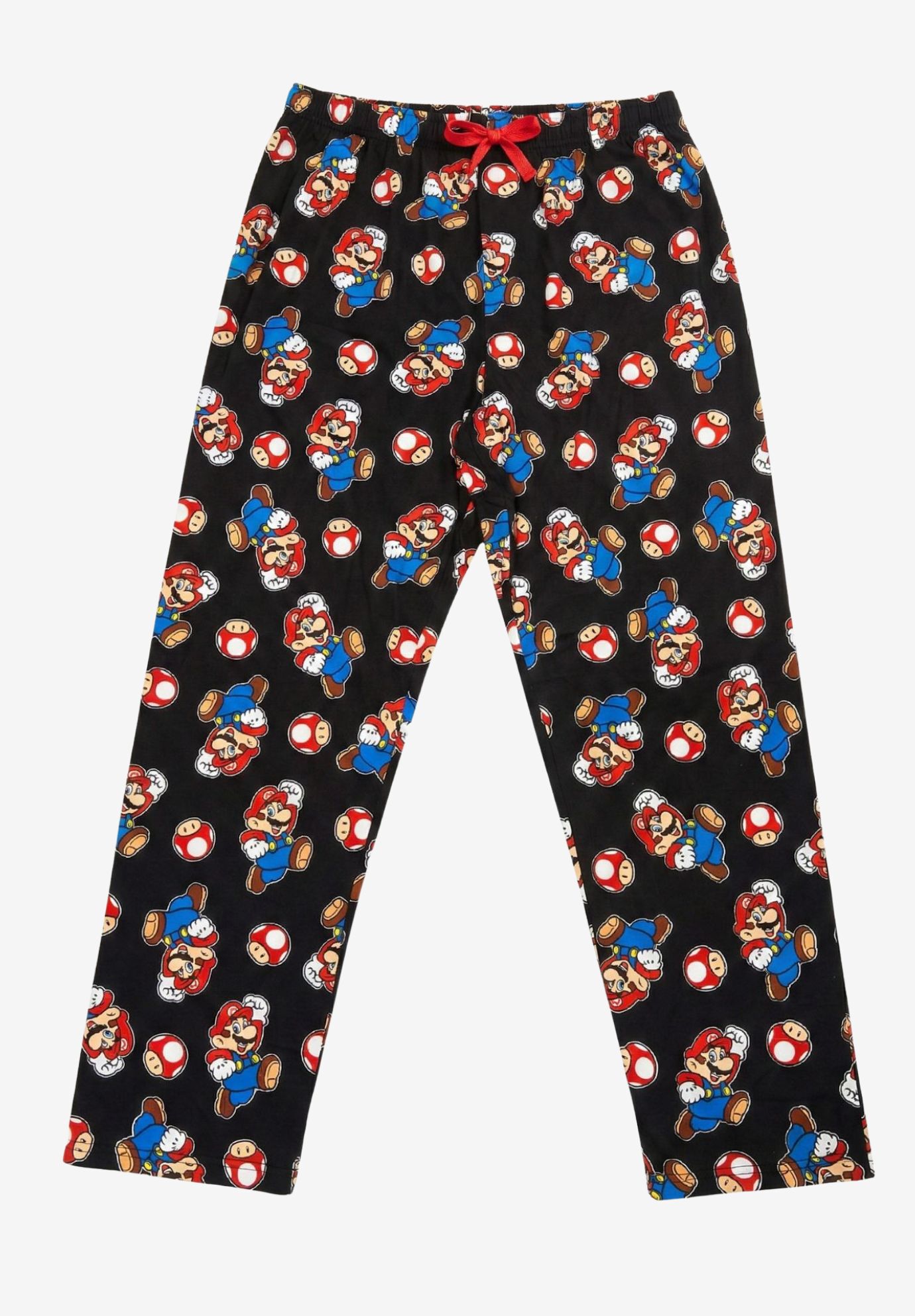 Nintendo Super Mario Mushroom Video Game Sleep Pants Sleepwear All-Over Print, BLACK, alternate image number 2