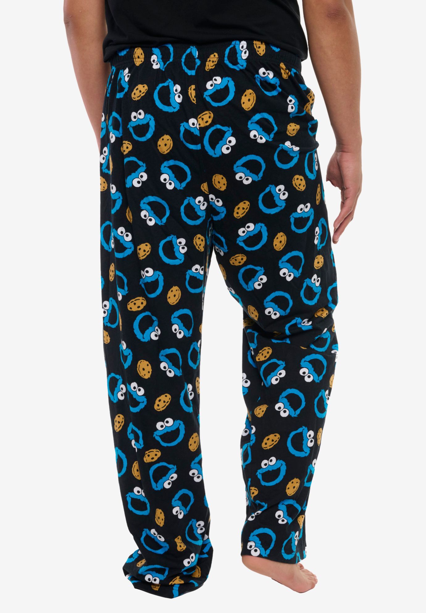 Cookie Monster Pajama Pants Lounge Wear With Pockets, BLUE, on-hover image number 1
