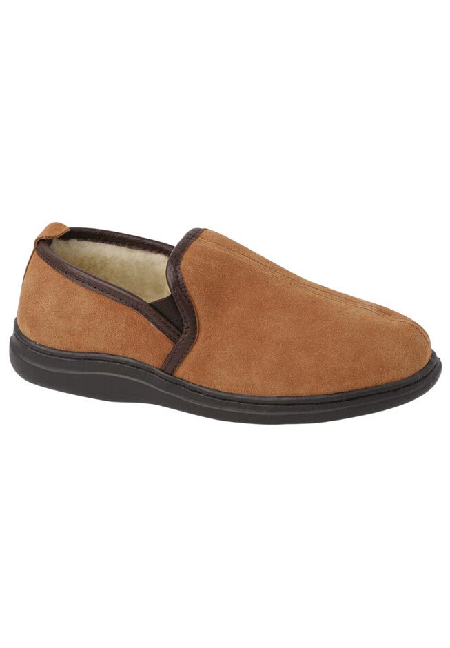 L. B. Evans Klondike Suede Romeo Slipper, SADDLE SUEDE, hi-res image number null