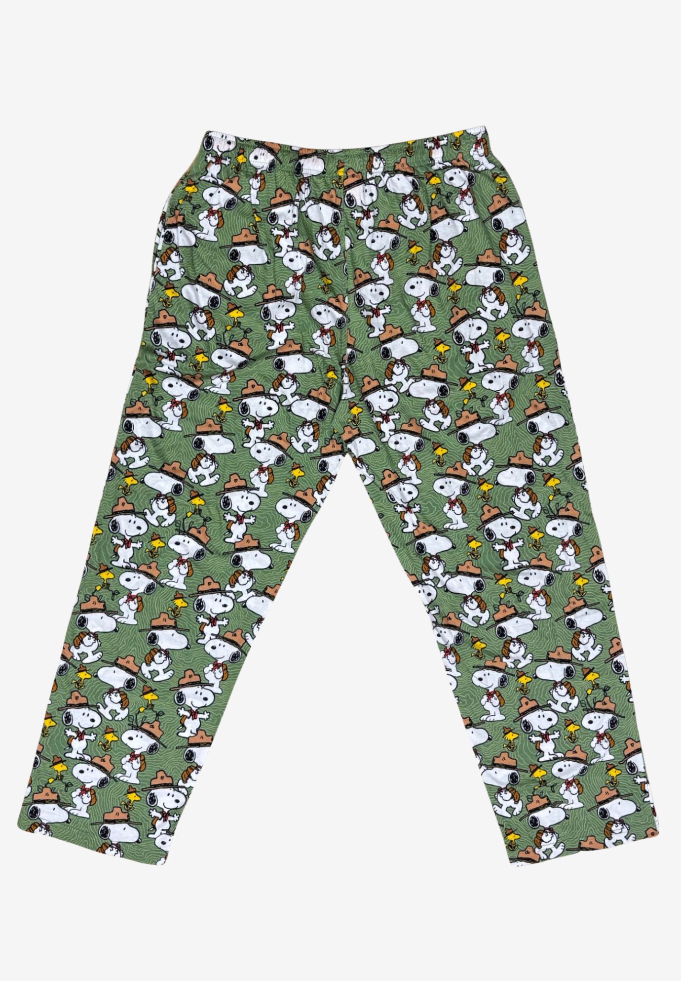 Peanuts Snoopy Pajama Pants Beagle Scout Camping Lounge Wear Sleepwear, GREEN, alternate image number 5