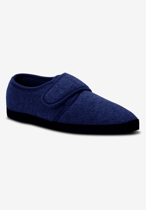 Adjustable Fleece Slippers, NAVY, hi-res image number null