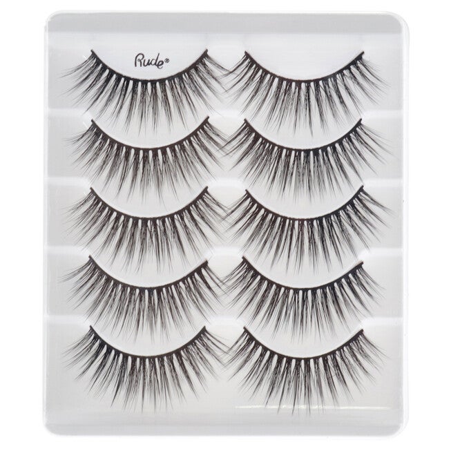 Essential Faux Mink 3D Lashes - Sophisticated by Rude Cosmetics for Women - 5 Pair Eyelashes, See Description, alternate image number 1