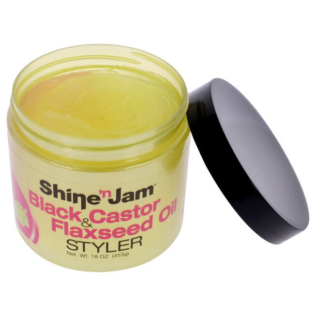 Shine-n-Jam Black Castor and Flaxseed Oil Styler by Ampro for Women - 16 oz Gel, See Description, alternate image number 1