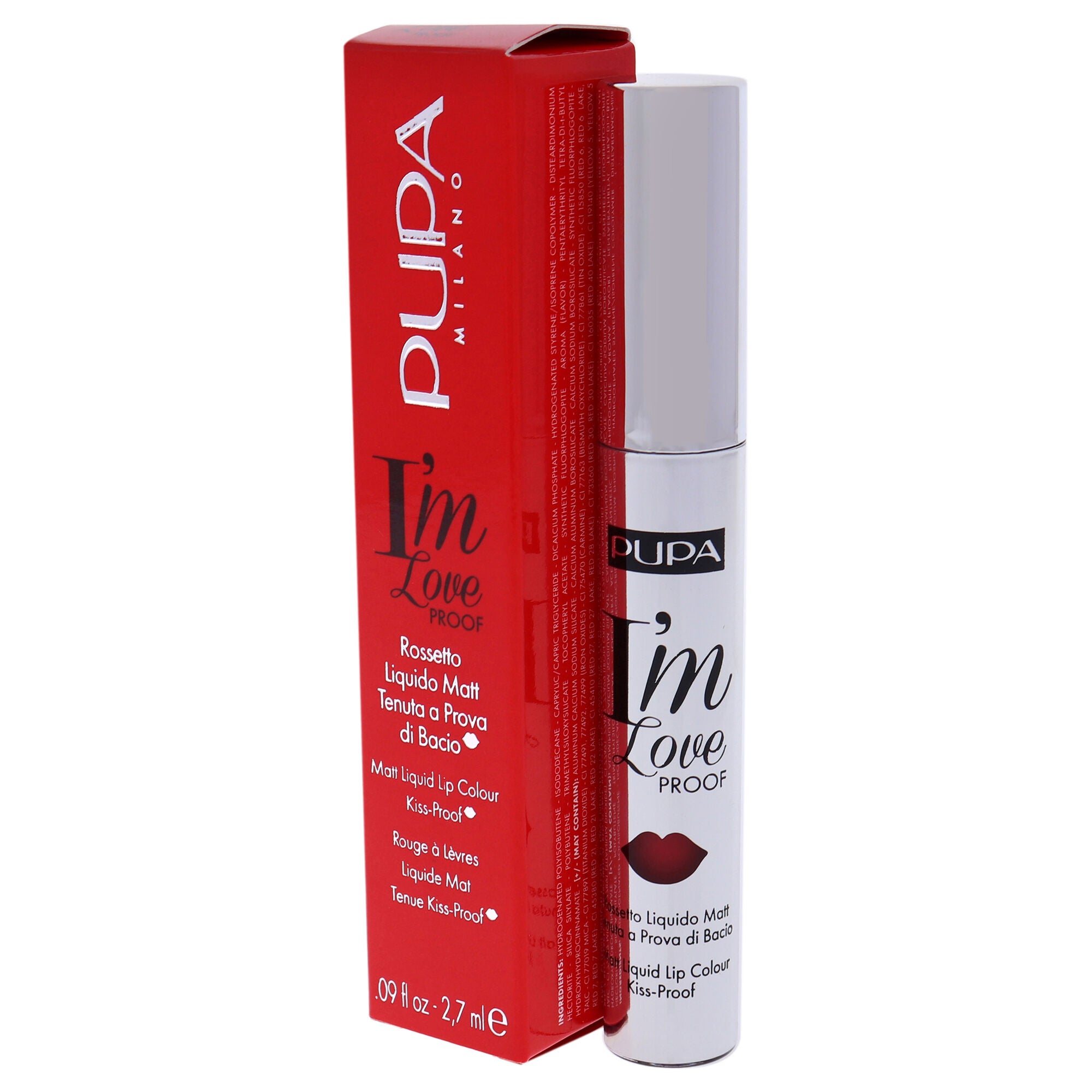 I Am Love Proof Matt Liquid Lip Color - 009 Red Pop by Pupa Milano for Women - 0.09 oz Lipstick, , alternate image number 7