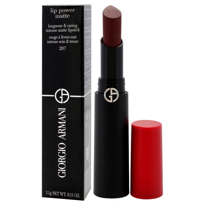 Lip Power Matte Longwear Lipstick - 207 Devoted by Giorgio Armani for Women - 0.11 oz Lipstick, Brown, alternate image number 2
