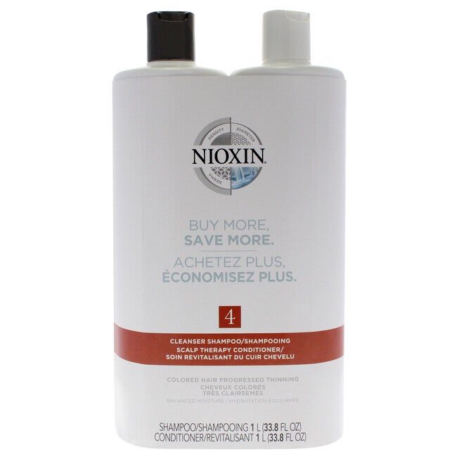 System 4 Duo by Nioxin for Unisex - 2 x 33.8 oz Shampoo, Conditioner, See Description, hi-res image number 0