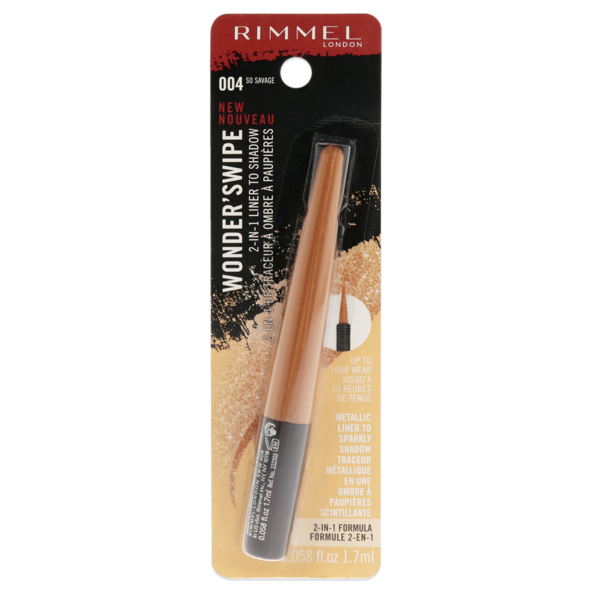 Wonder Swipe 2-in-1 Liner to Shadow - 004 So Savage by Rimmel London for Women - 0.058 oz Eyeliner, , alternate image number 3