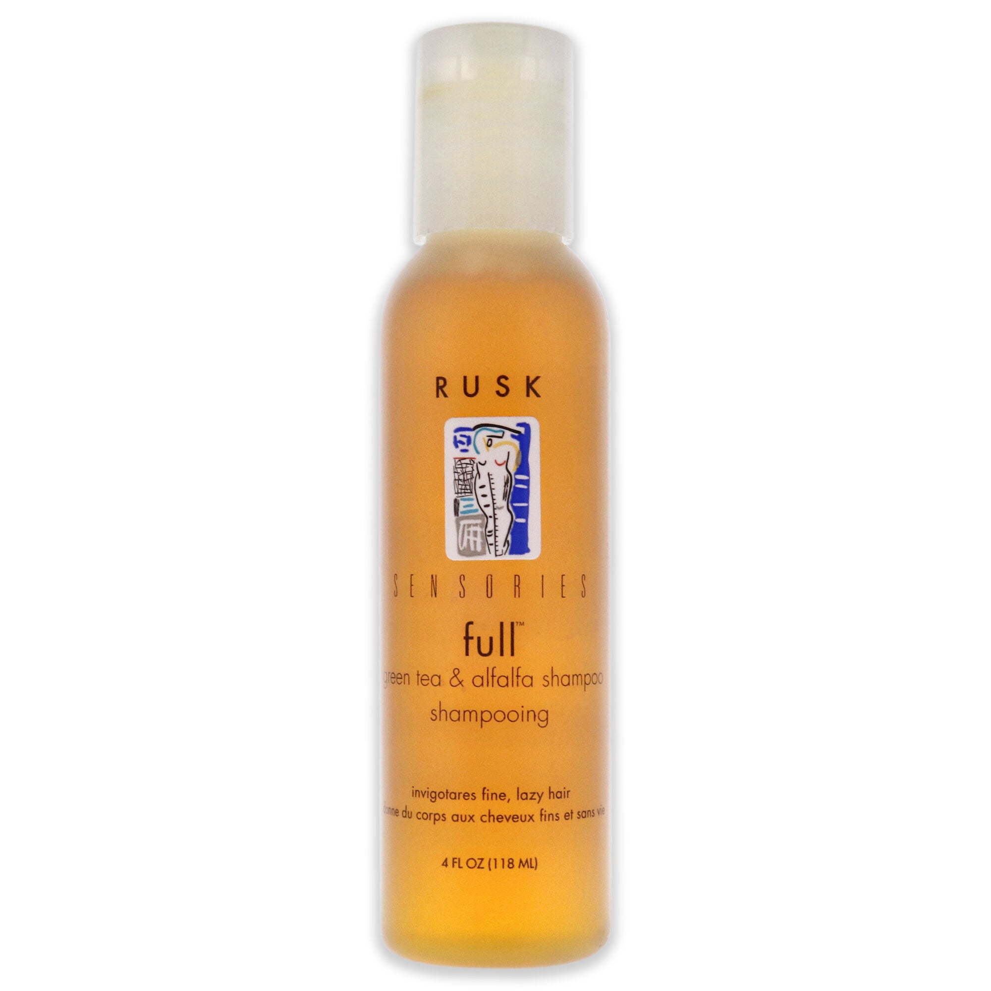 Sensories Full Green Tea Alfalfa Shampoo by Rusk for Unisex - 4 oz Shampoo, See Description, hi-res image number 0