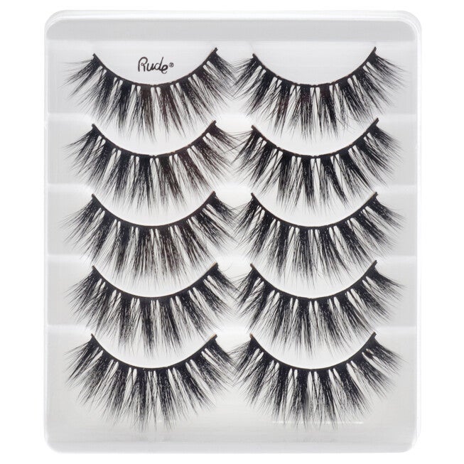 Essential Faux Mink 3D Lashes - Chic by Rude Cosmetics for Women - 5 Pair Eyelashes, See Description, alternate image number 2