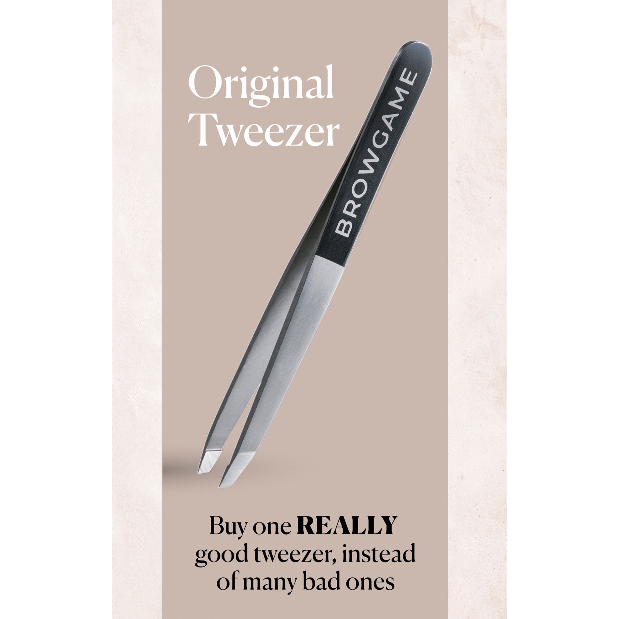 Original Slanted Tweezer - White by Browgame for Unisex - 1 Pc Tweezer, See Description, alternate image number 4