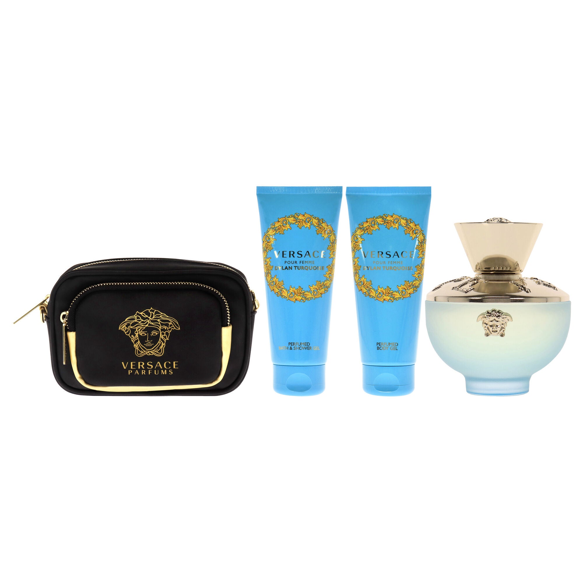 Dylan Turquoise Pour Femme by Versace for Women - 4 Pc Gift Set 3.4oz EDT Spray, 3.4oz Perfumed Body Gel, 3.4oz Perfumed Bath and Shower Gel, Pouch, , alternate image number 5