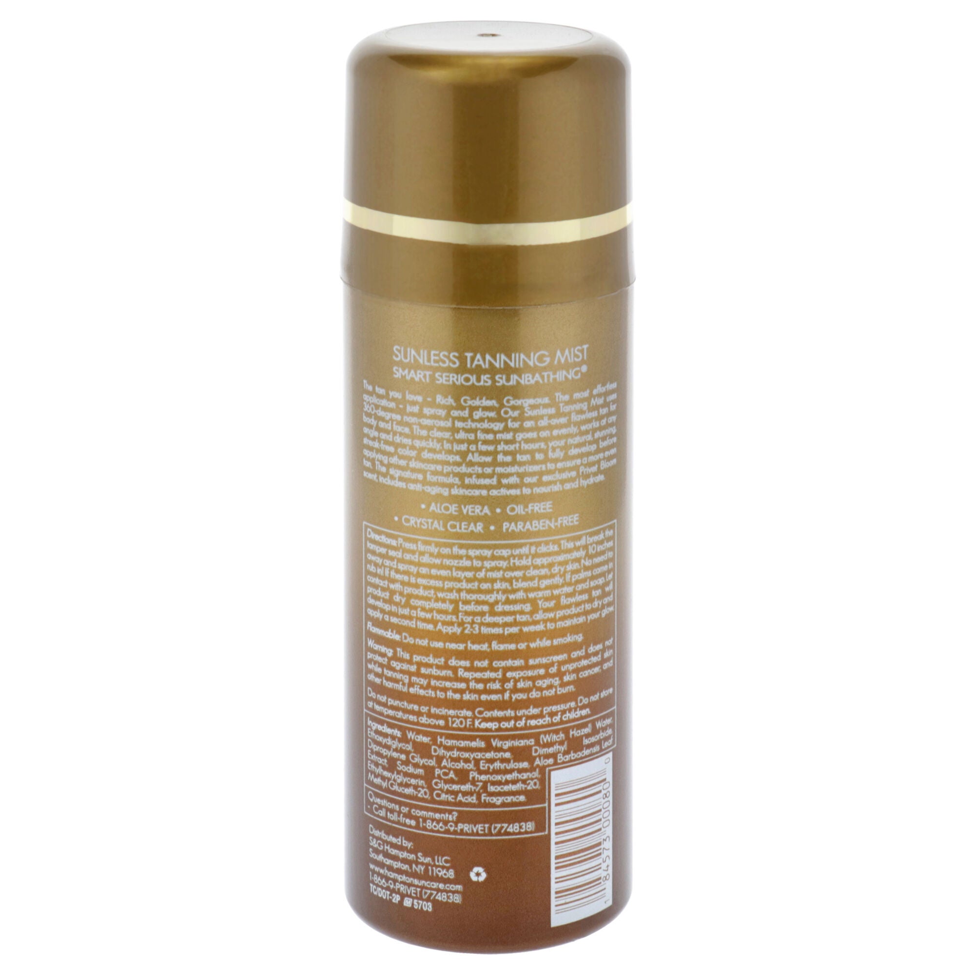 Sunless Tanning Mist by Hampton Sun for Unisex - 5 oz Sunscreen, See Description, alternate image number 2