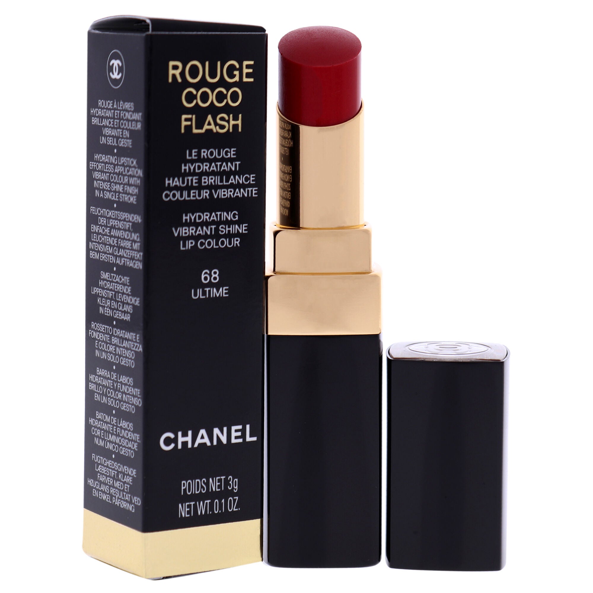 Rouge Coco Flash Lipstick - 68 Ultime by Chanel for Women - 0.1 oz Lipstick, See Description, alternate image number 1