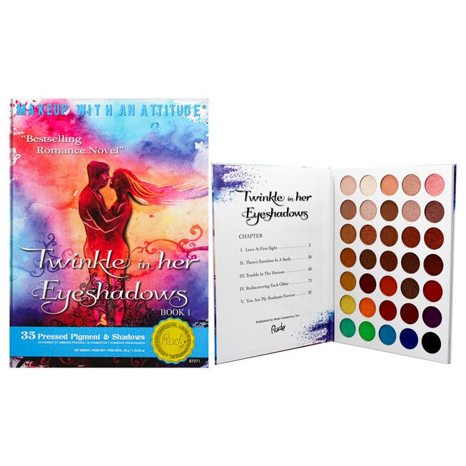 Twinkle In Her 35 Eyeshadows Palette - Book 1 by Rude Cosmetics for Women - 1.34 oz Eye Shadow, See Description, hi-res image number 0