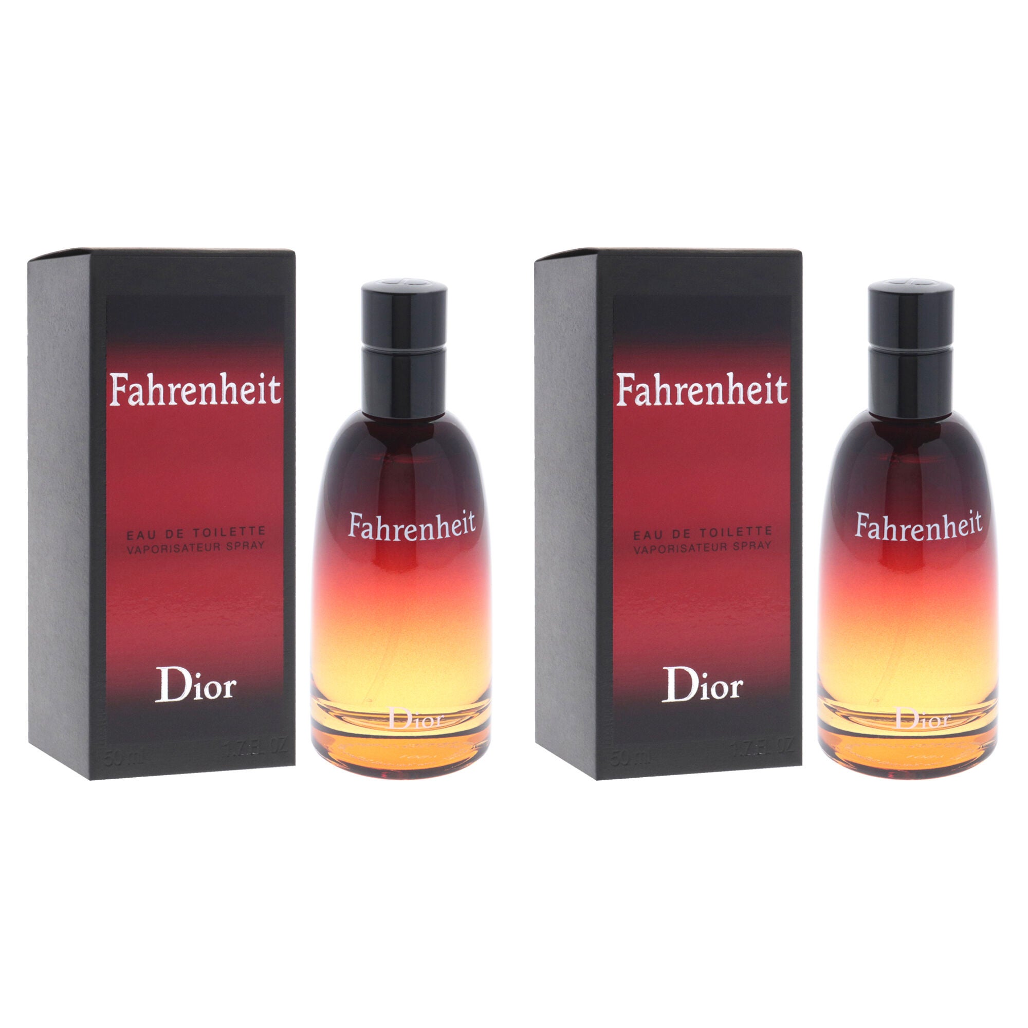 Fahrenheit by Christian Dior for Men - 1.7 oz EDT Spray - Pack of 2, Clear, alternate image number 2