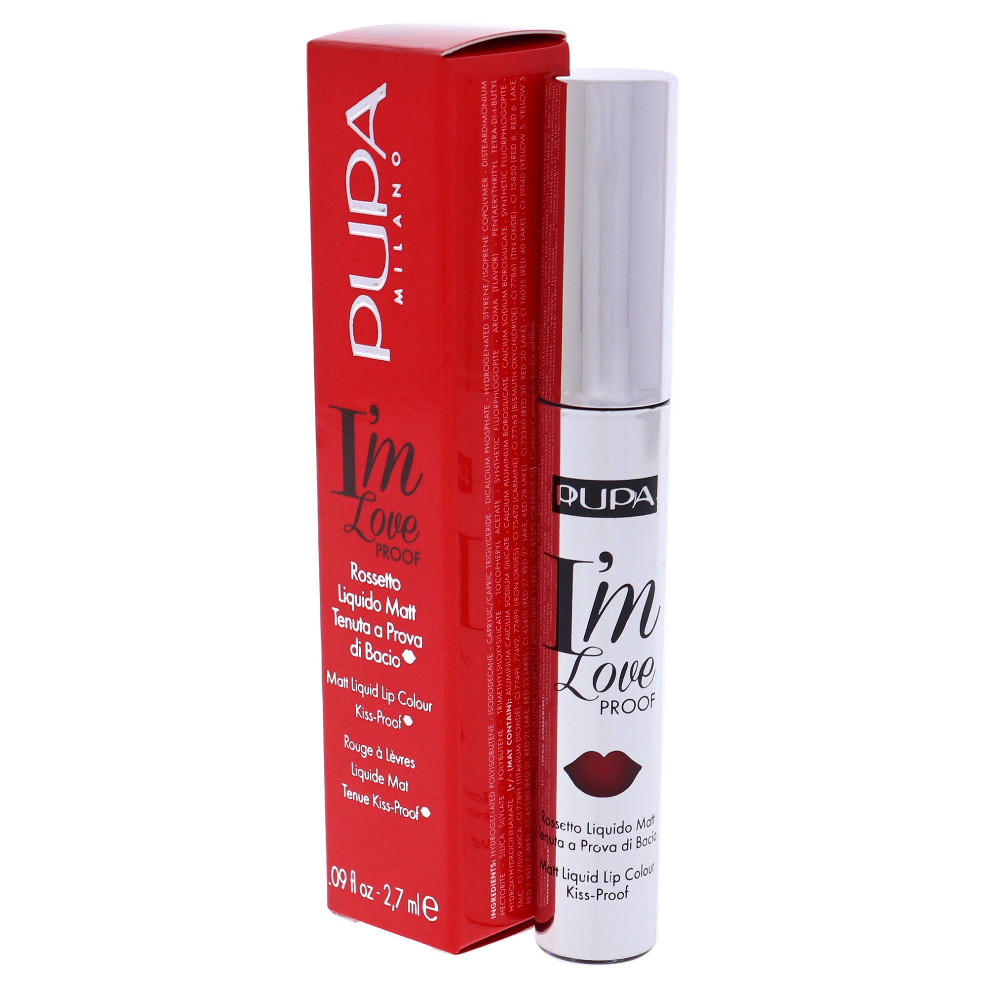 I Am Love Proof Matt Liquid Lip Color - 011 Kiss Me Red by Pupa Milano for Women - 0.09 oz Lipstick, See Description, alternate image number 3