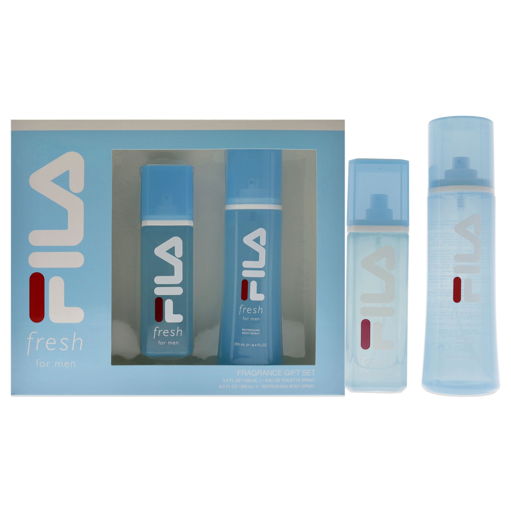 Fila Fresh by Fila for Men - 2 Pc Gift Set 3.4oz EDT Spray, 8.4oz Body Spray, See Description, hi-res image number 0