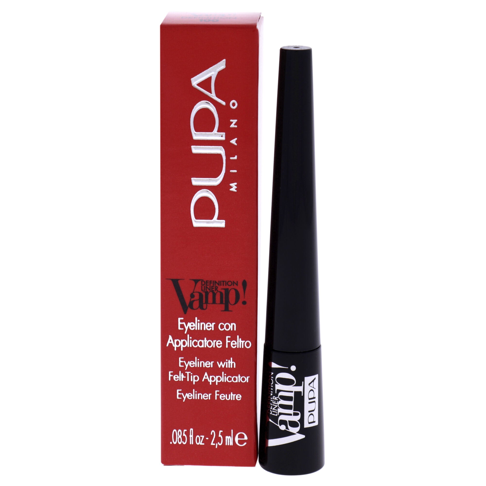 Vamp! Definition Liner - 100 Extra Black by Pupa Milano for Women - 0.85 oz Eyeliner, See Description, hi-res image number 0