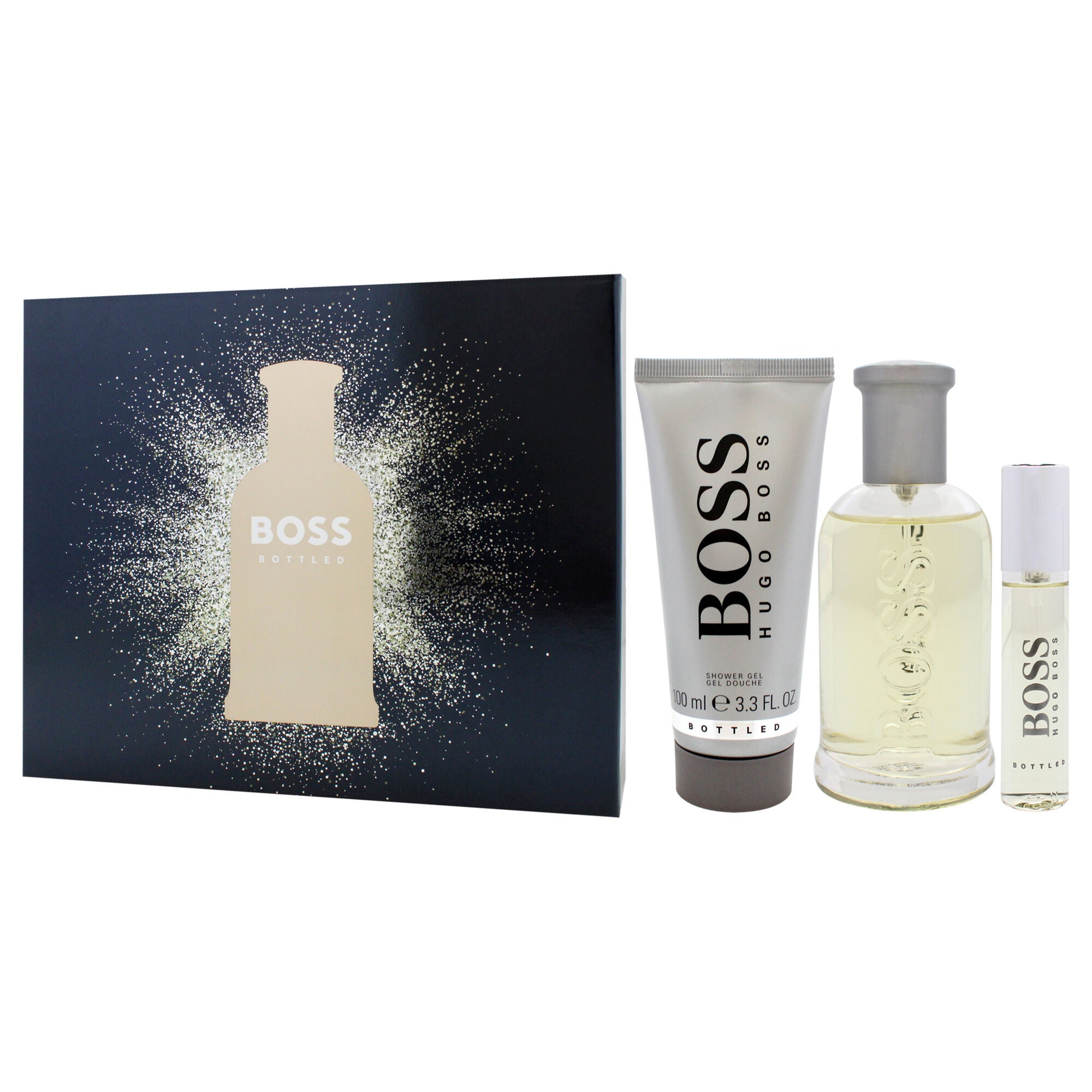Boss No. 6 by Hugo Boss for Men - 3 Pc Gift Set 3.3oz EDT Spray, 0.3oz EDT Spray, 3.3oz Shower Gel, Clear, alternate image number 3