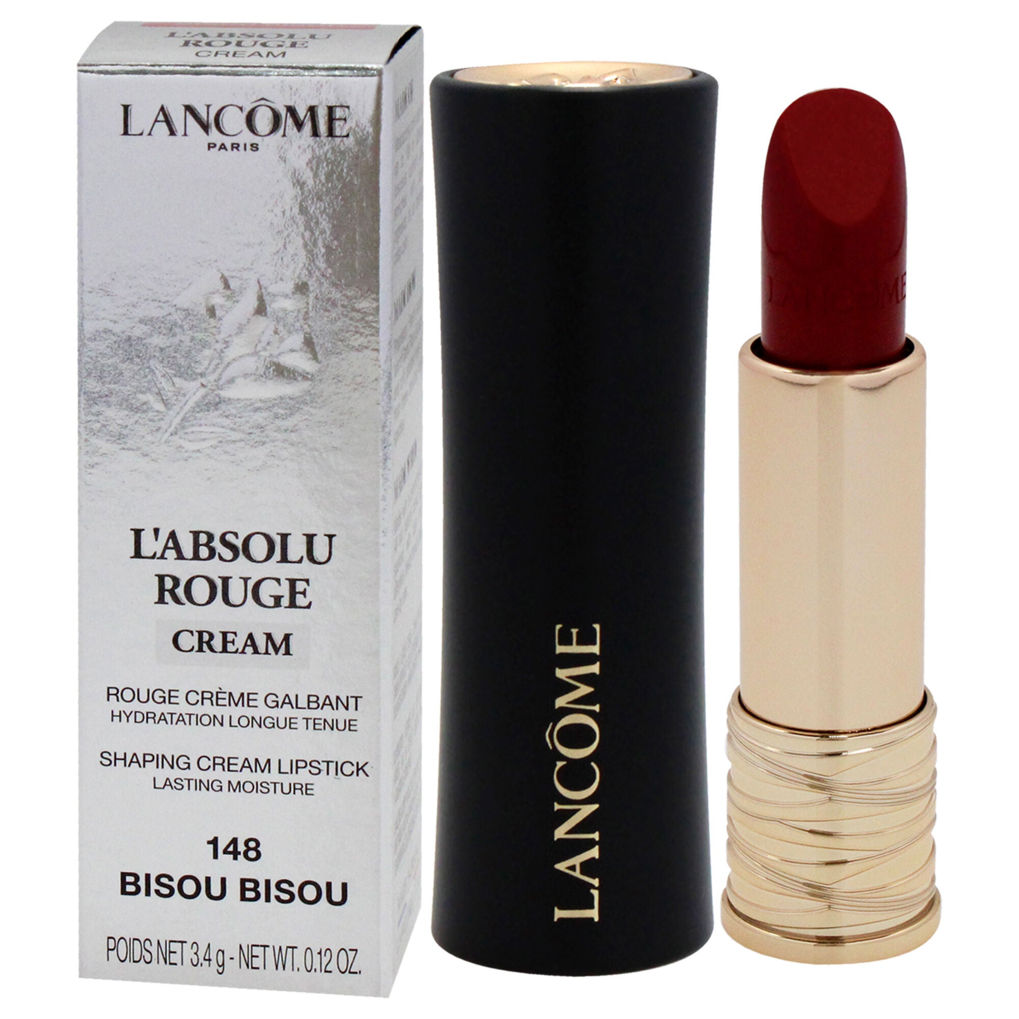 LAbsolu Rouge Cream Lipstick - 148 Bisou by Lancome for Women - 0.12 oz Lipstick, See Description, alternate image number 3