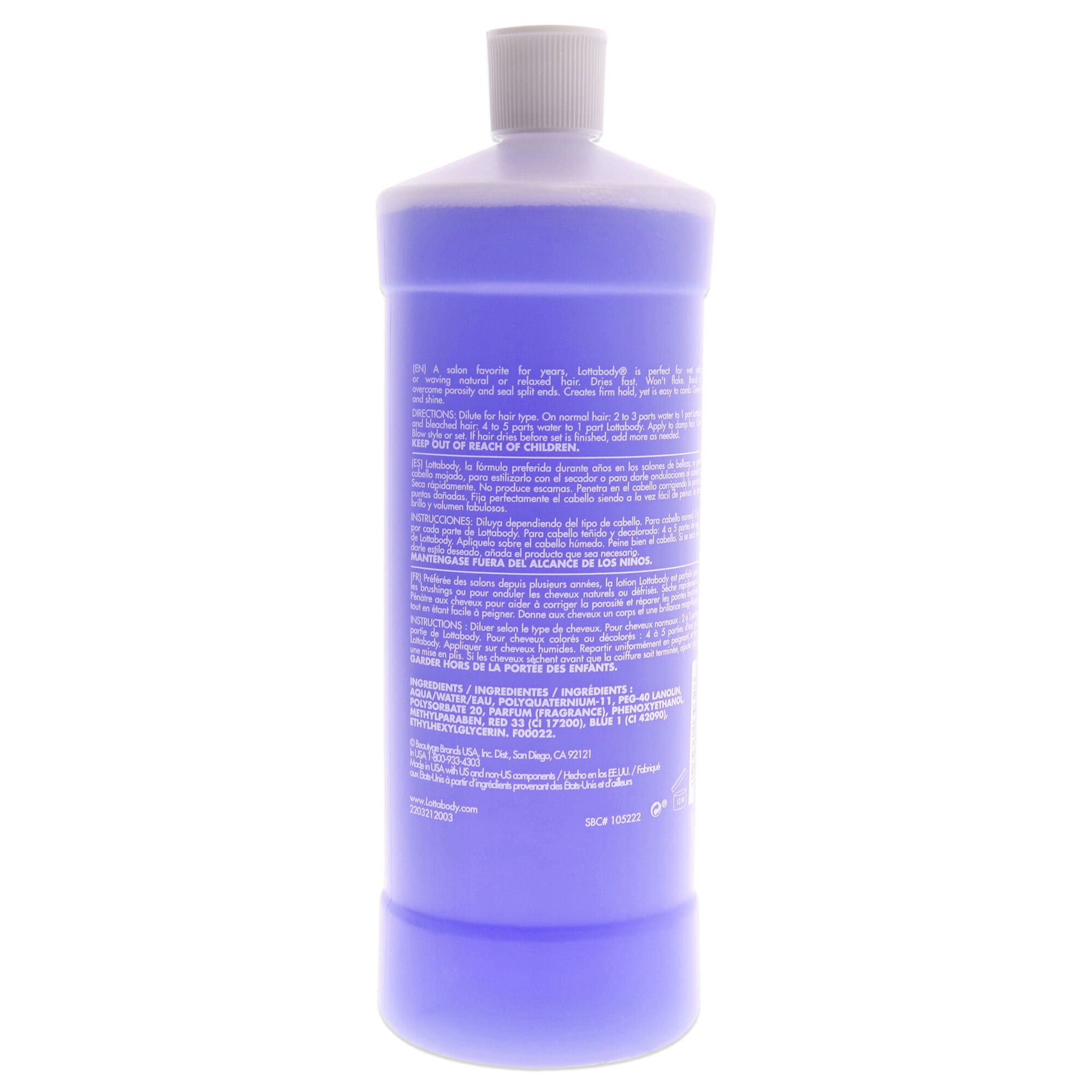 Professional Concentrated Setting Lotion by Lottabody for Unisex - 32 oz Lotion, See Description, alternate image number 2