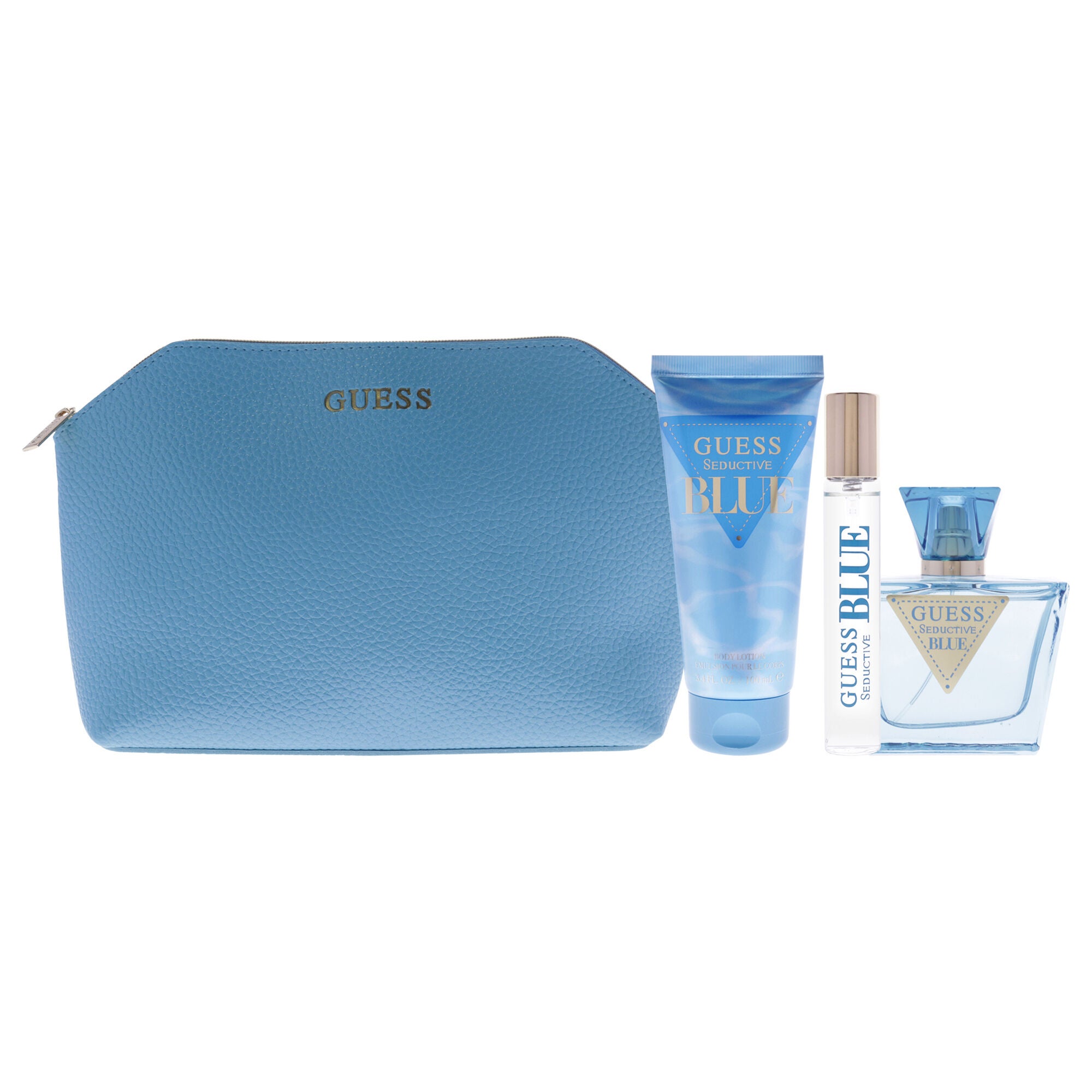 Guess Seductive Blue by Guess for Women - 4 Pc Gift Set 2.5oz EDT Spray, 3.4oz Body Lotion, 0.5oz EDT Spray, Pouch, , alternate image number 5