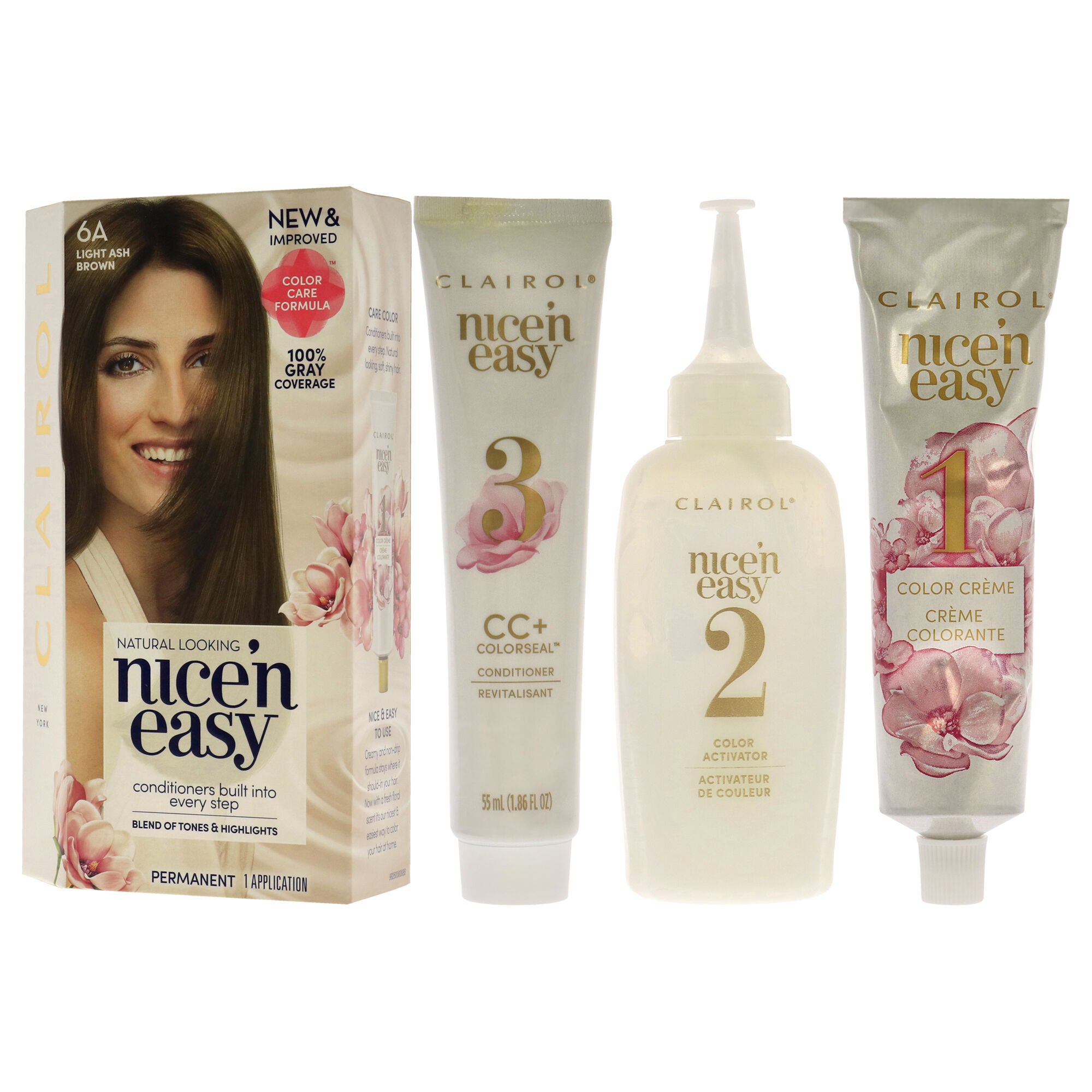 Nice n Easy Permanent Color - 6A 114 Light Ash Brown by Clairol for Women - 1 Application Hair Color, , alternate image number 8