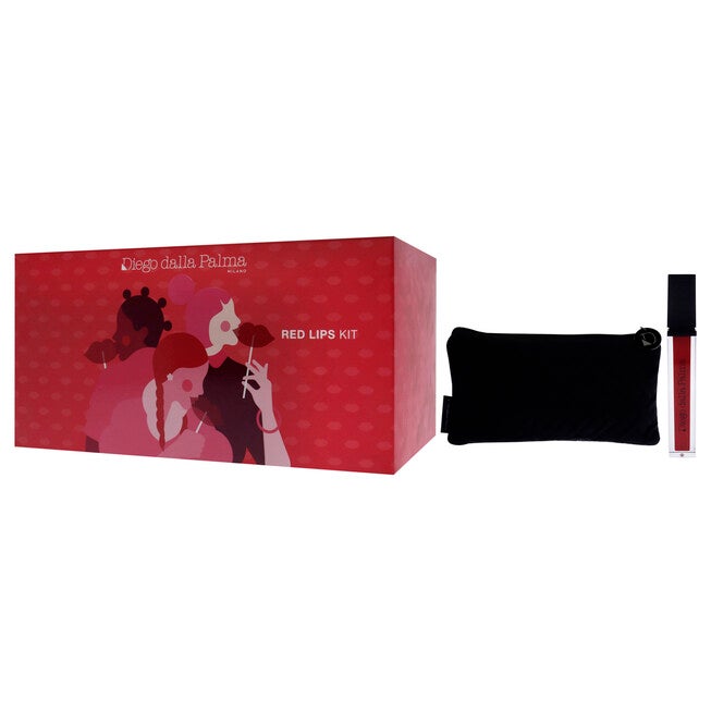 Red Lips Kit by Diego Dalla Palma for Women - 3 Pc 0.3oz Push Up Gloss Lip Gloss - 51, 0.04oz Makeupstudio Stay On Me Lip Liner - 46, Pouch, , alternate image number 7
