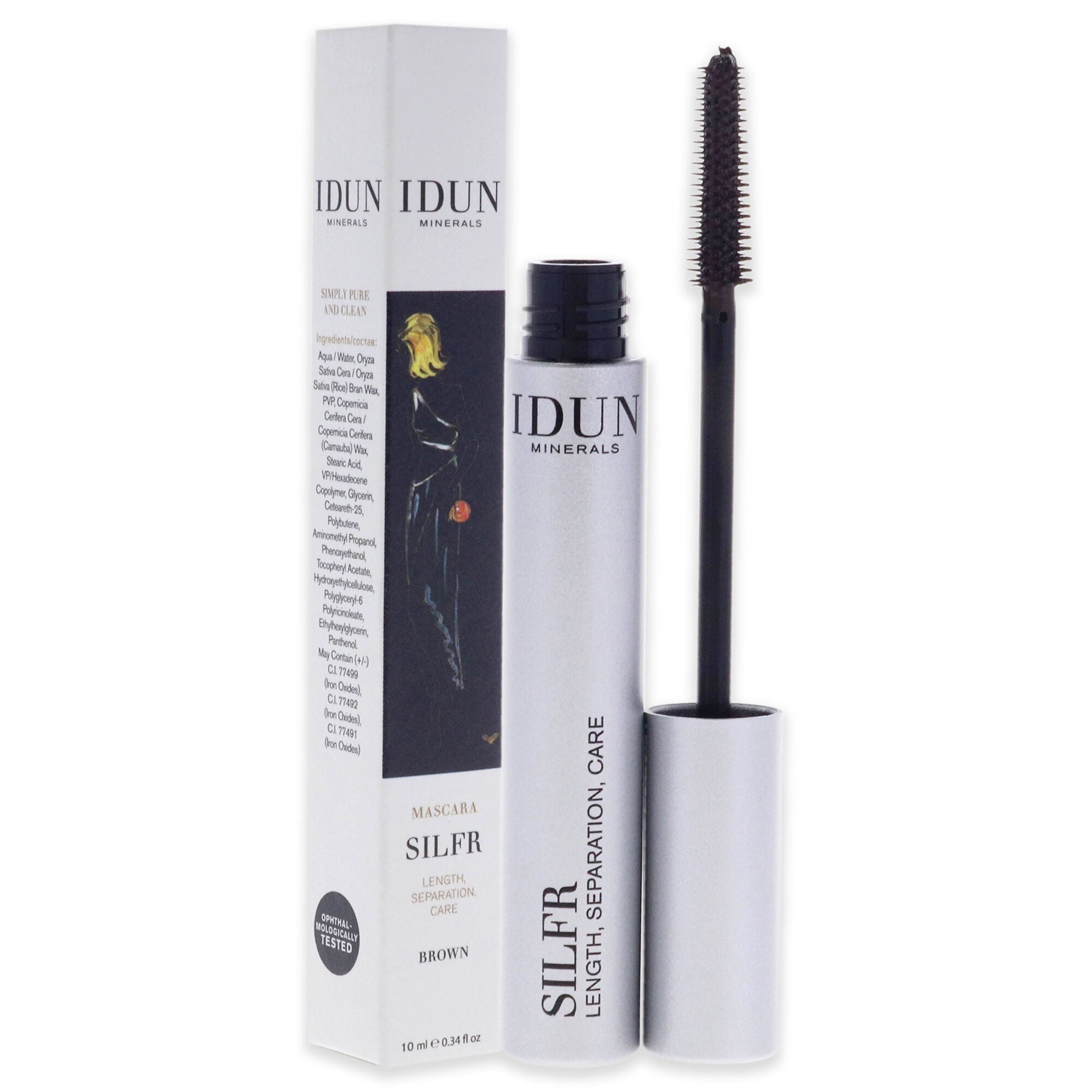 Silfr Lengthening Mascara - 012 Brown by Idun Minerals for Women - 0.34 oz Mascara, , alternate image number 6