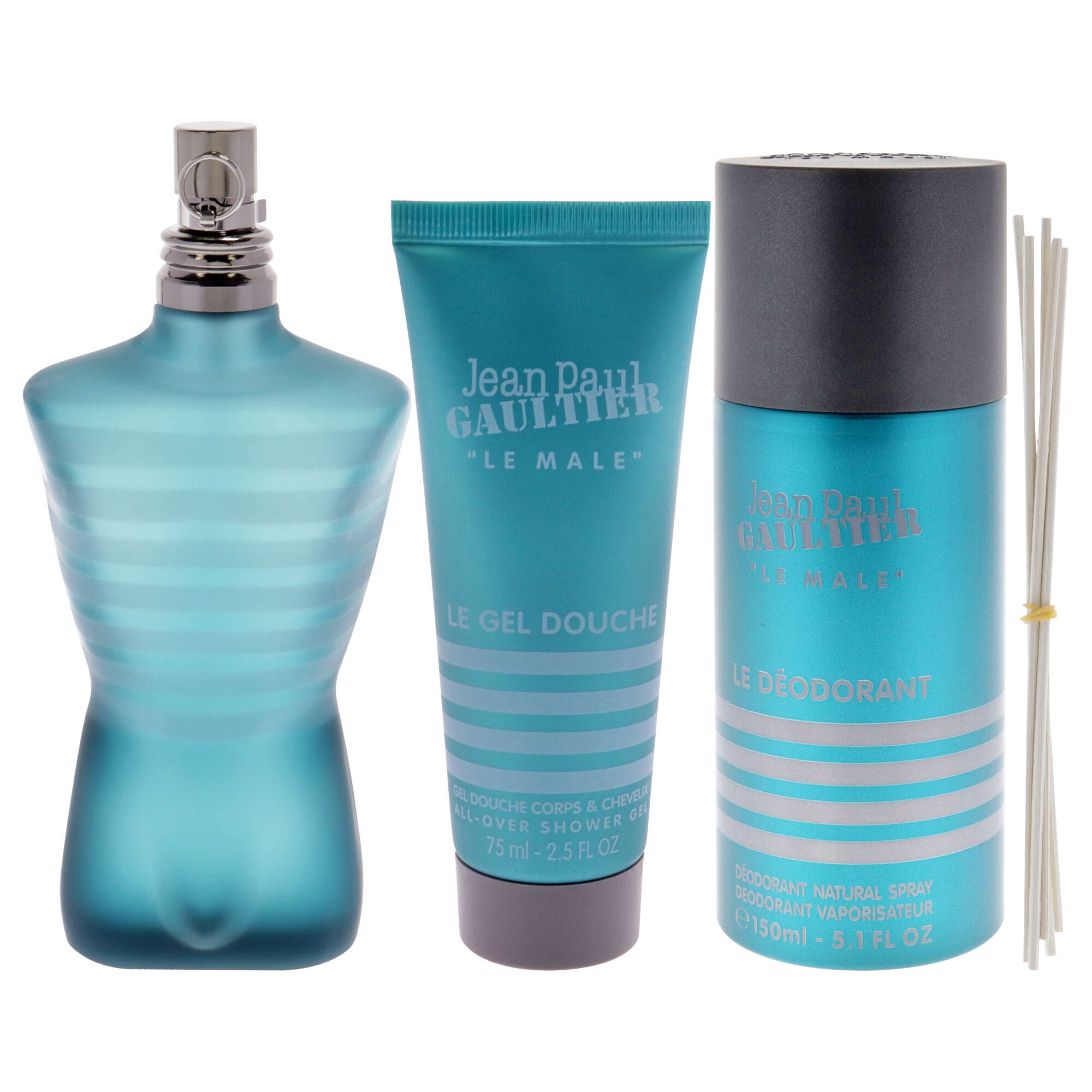 Le Male by Jean Paul Gaultier for Men - 3 Pc Gift Set 4.2oz EDT Spray, 2.5oz Shower Gel, 5.1oz Deodorant Spray, See Description, alternate image number 3