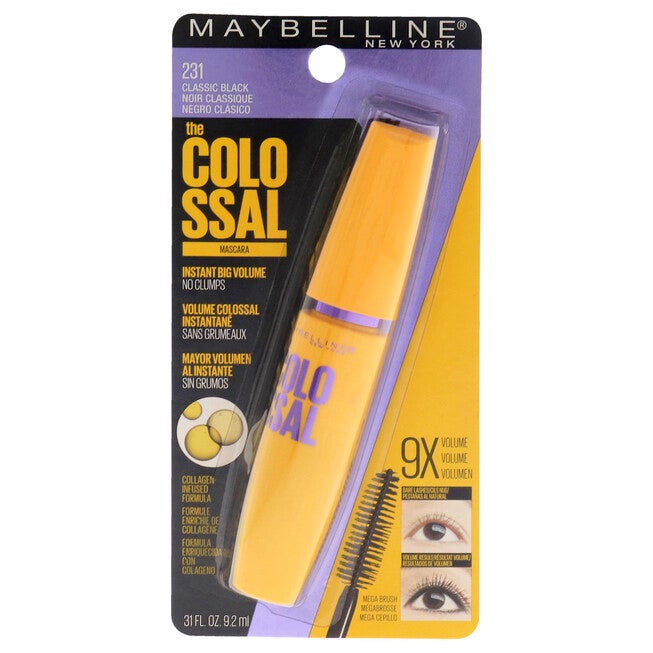 The Colossal Volum Express Mascara - 231 Classic Black by Maybelline for Women - 0.31 oz Mascara, NA, hi-res image number null