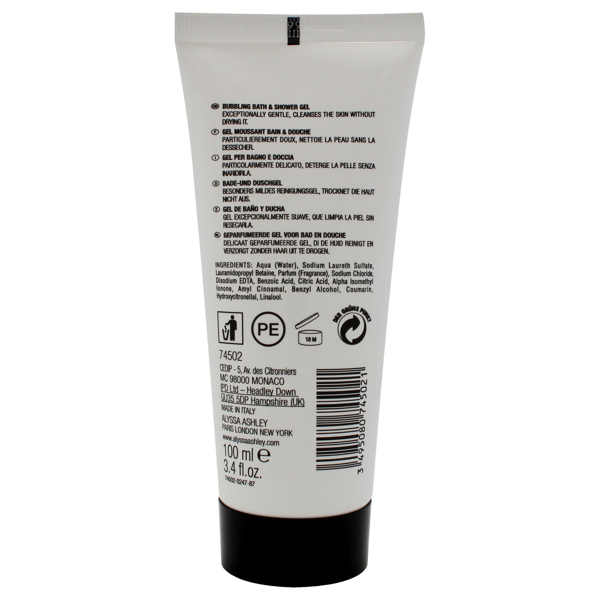 Musk Bubbling Bath and Shower Gel by Alyssa Ashley for Unisex - 3.4 oz Shower Gel, See Description, alternate image number 2