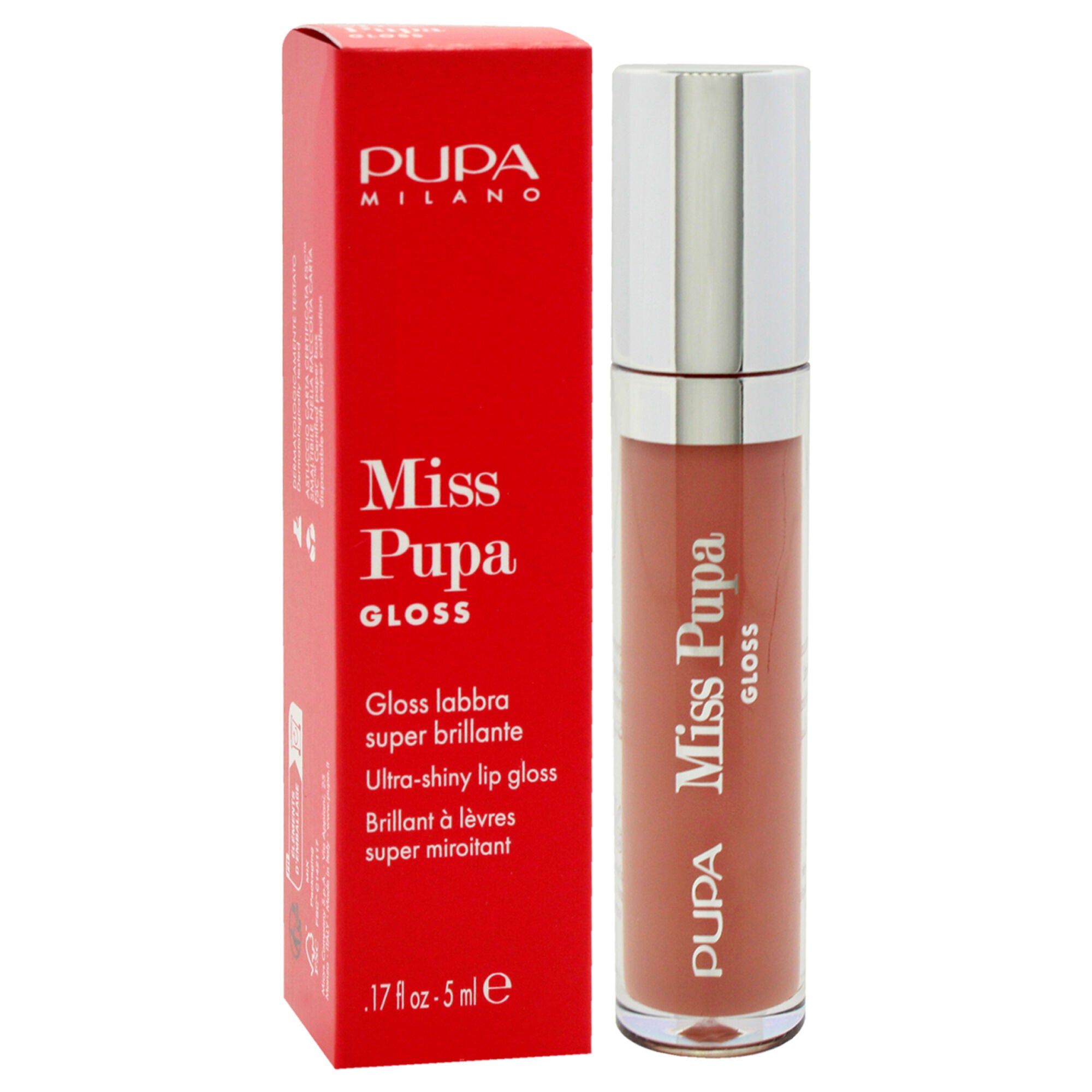Miss Pupa Gloss Ultra-Shine Lip Gloss - 405 Blush Nude by Pupa Milano for Women - 0.17 oz Lip Gloss, See Description, alternate image number 1