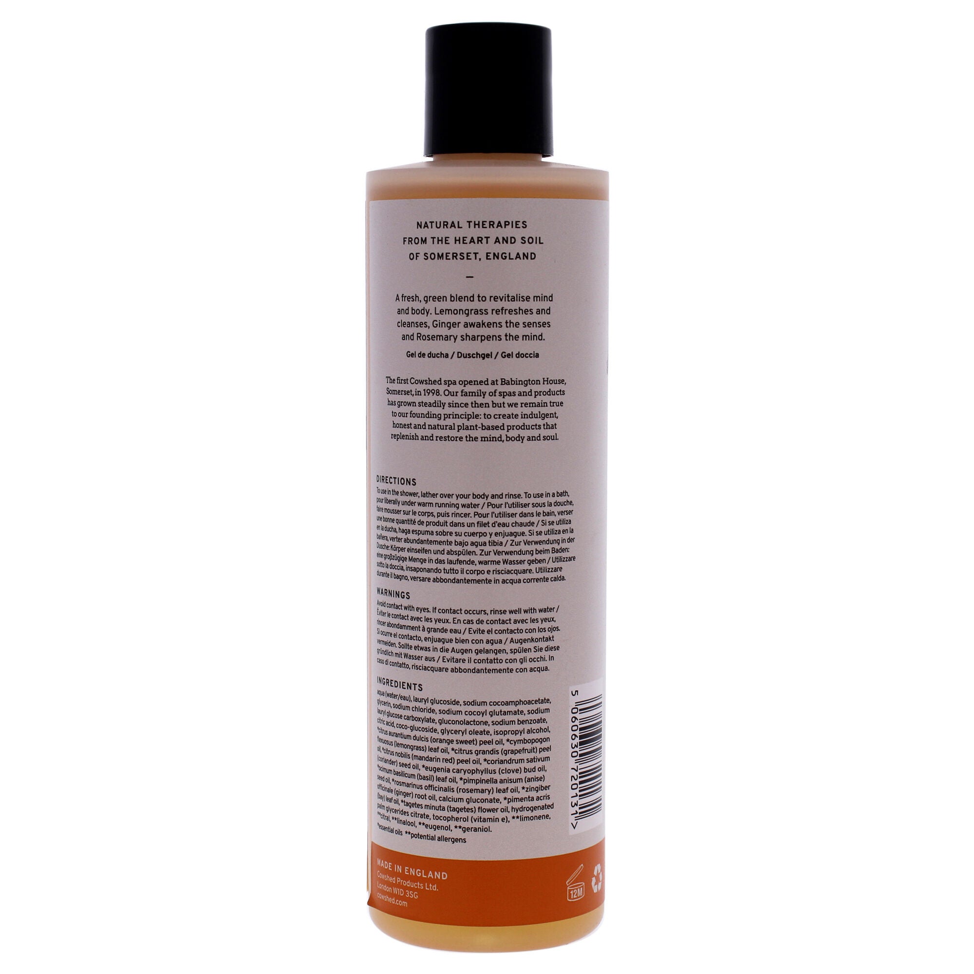 Active Invigorating Bath and Shower Gel by Cowshed for Unisex - 10.14 oz Shower Gel, , alternate image number 3