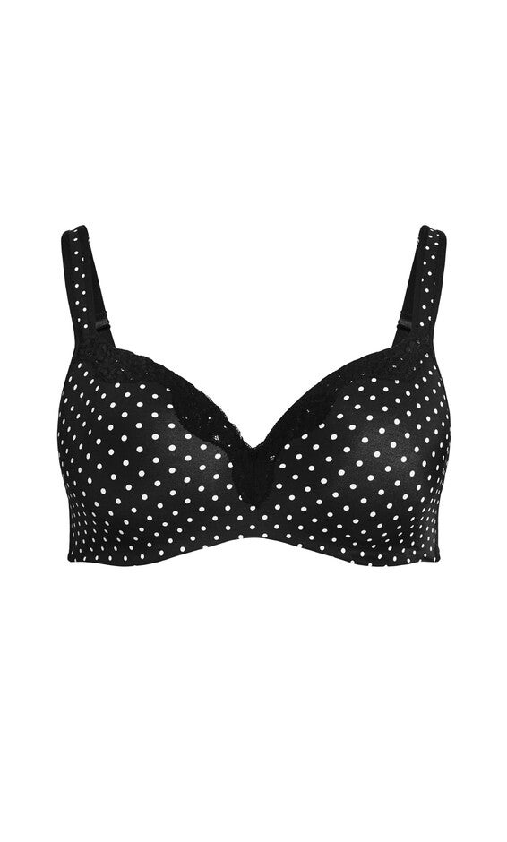 Basic Balconette Bra - black spot, , alternate image number null