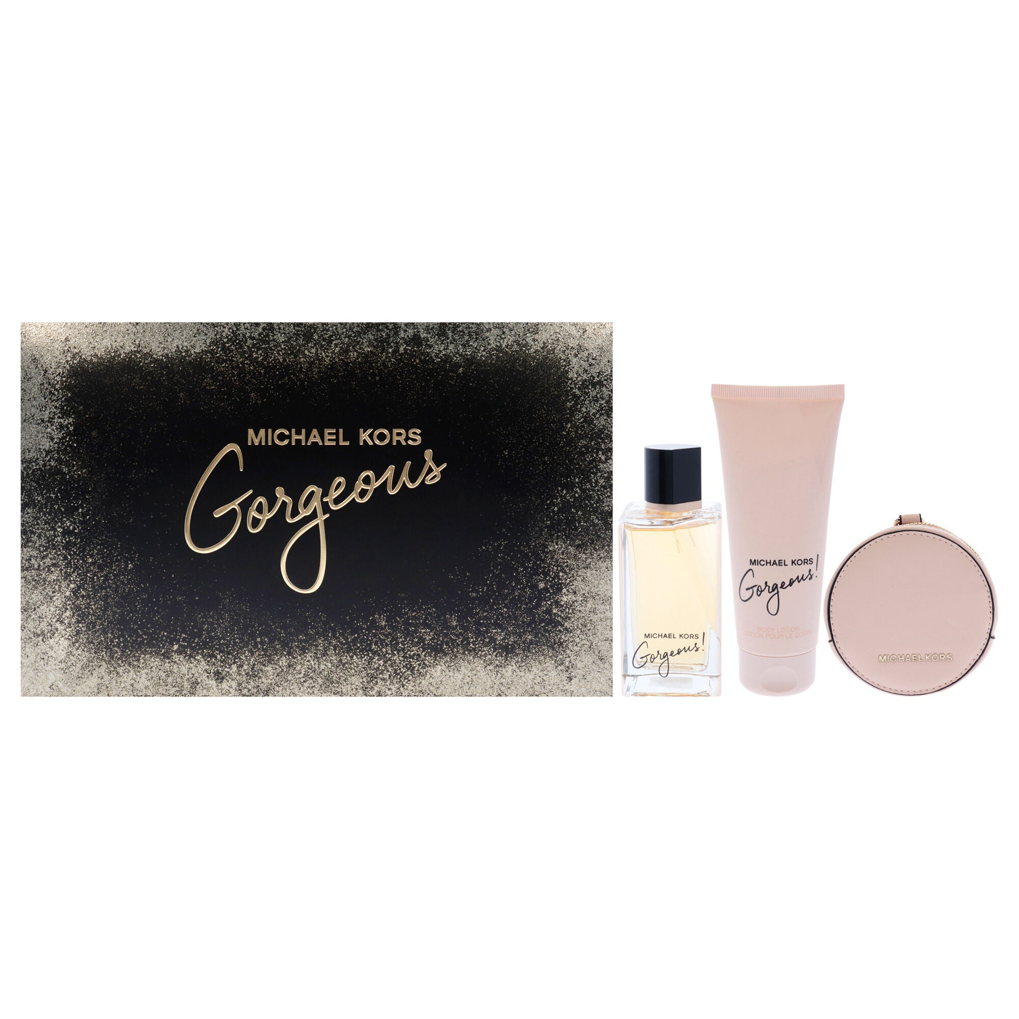 Gorgeous by Michael Kors for Women - 3 Pc Gift Set 3.4oz EDP Spray, 3.4oz Body Lotion, Round Purse, See Description, hi-res image number 0