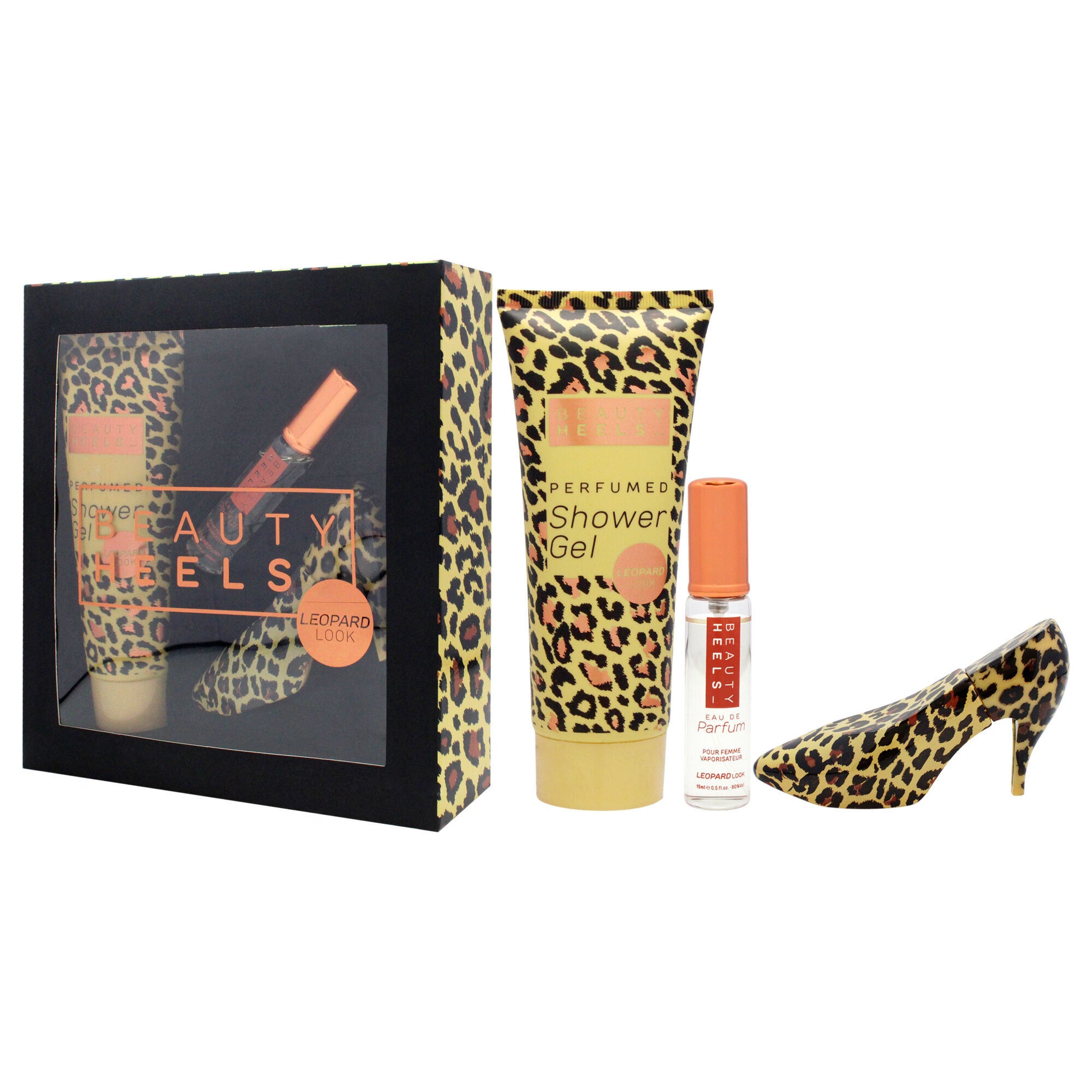 Beauty Heels Leopard Edition by Glamour and Heels for Women - 3 Pc Gift Set 1oz EDP Spray, 0.51oz EDP Spray, 4oz Shower Gel, , alternate image number 7