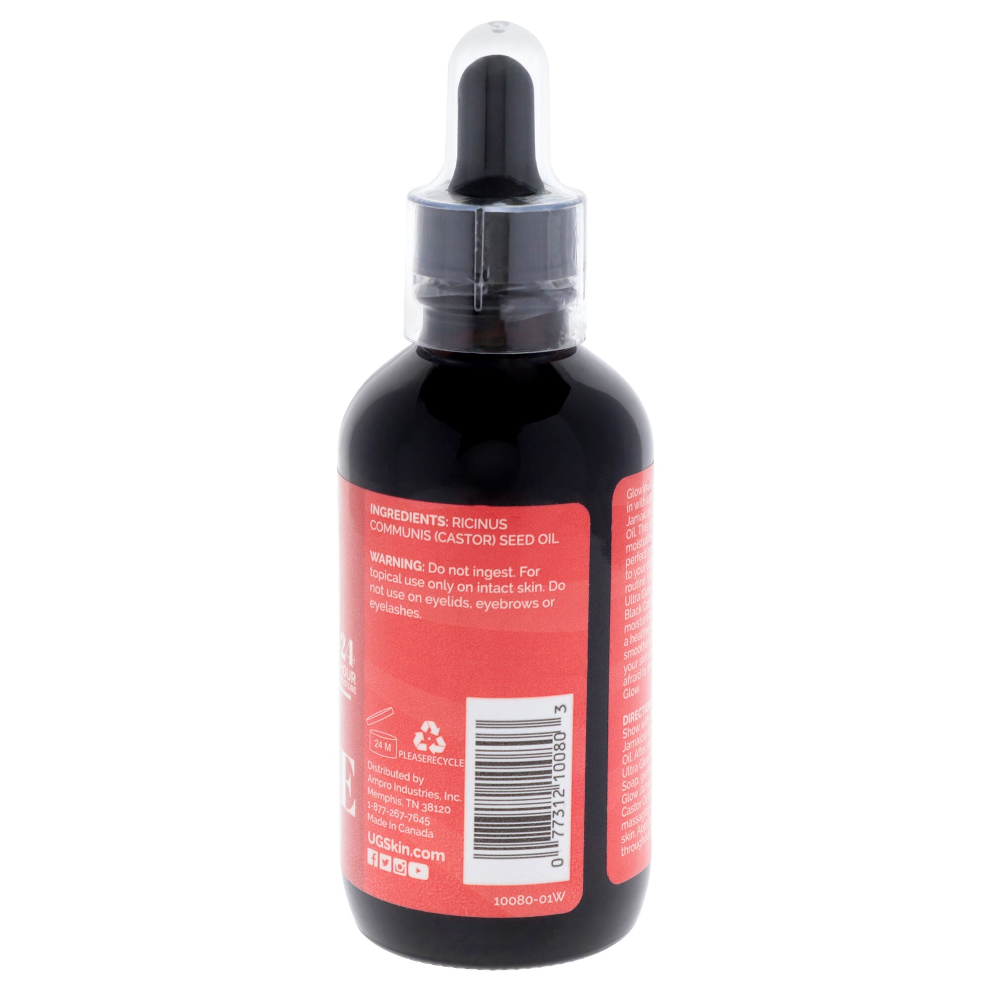 Ultra Glow Jamaican Black Castor Oil by UltraGlow for Unisex - 4 oz Oil, See Description, alternate image number 2